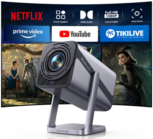 iWIMIUS 4K+ Projectors 700 ANSI Lumens Mini Projector with Dolby Audio, Light