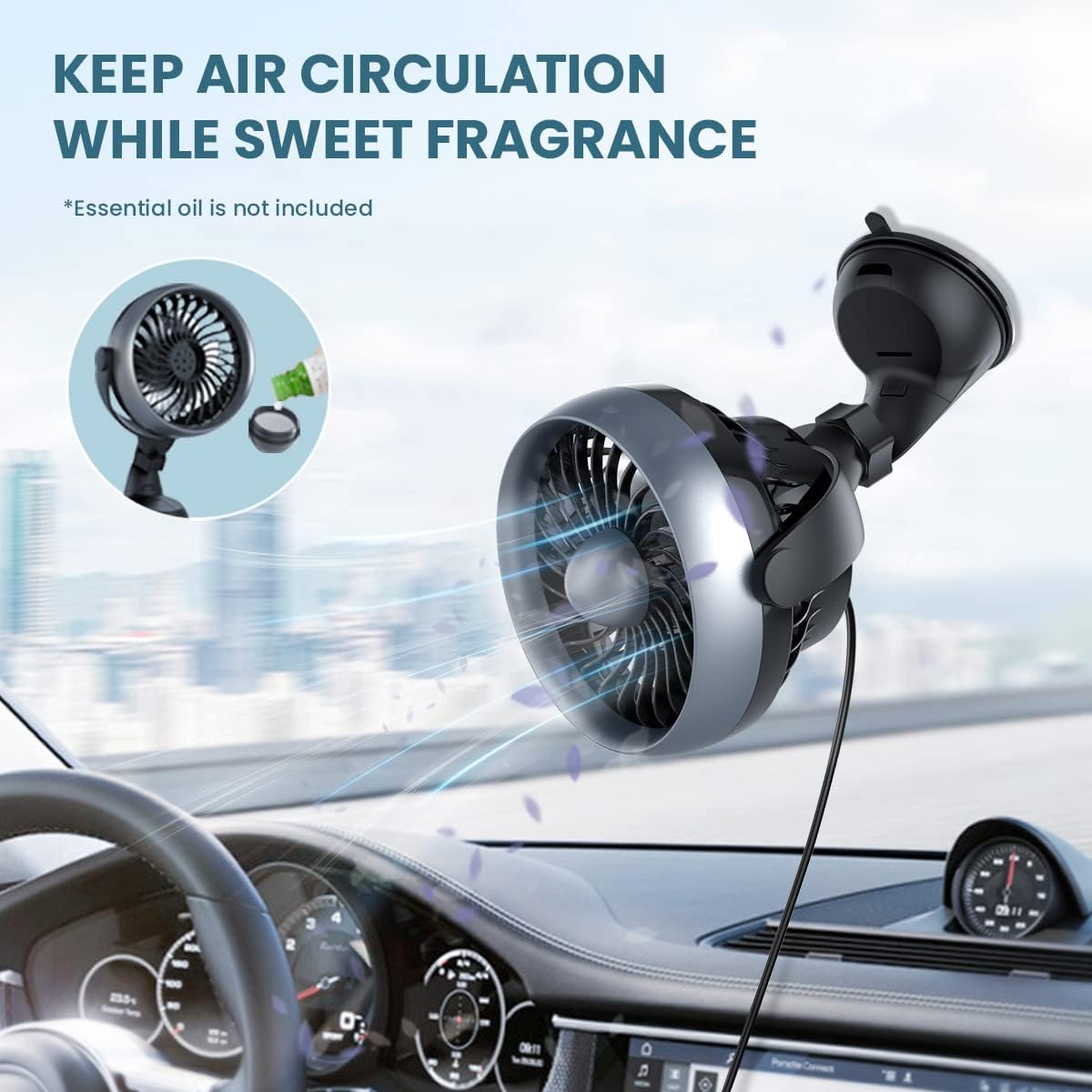 Portable Black USB Fans USB Desk Fan, Compact 10x6x4cm Cooler for Home NEW