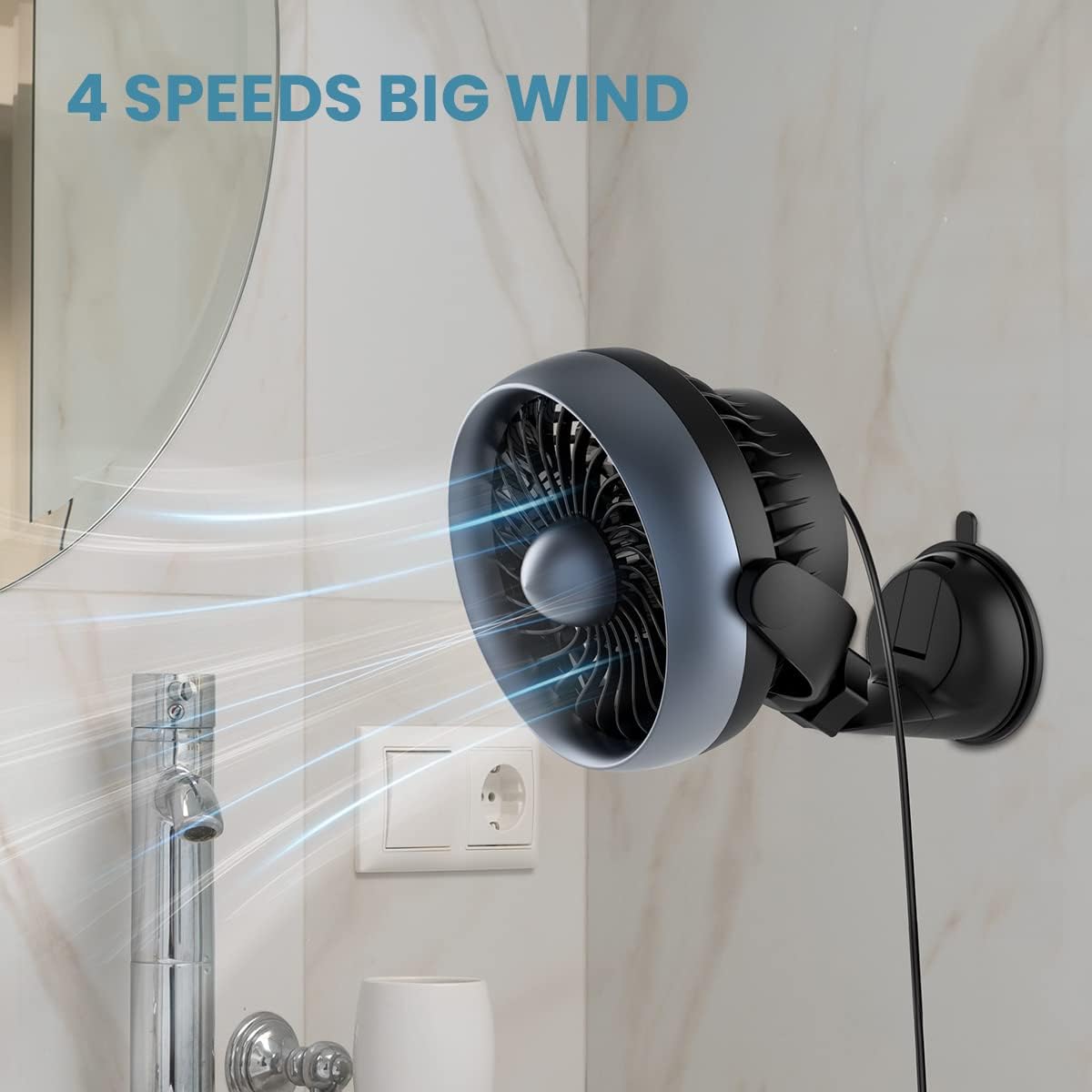 Portable Black USB Fans USB Desk Fan, Compact 10x6x4cm Cooler for Home NEW