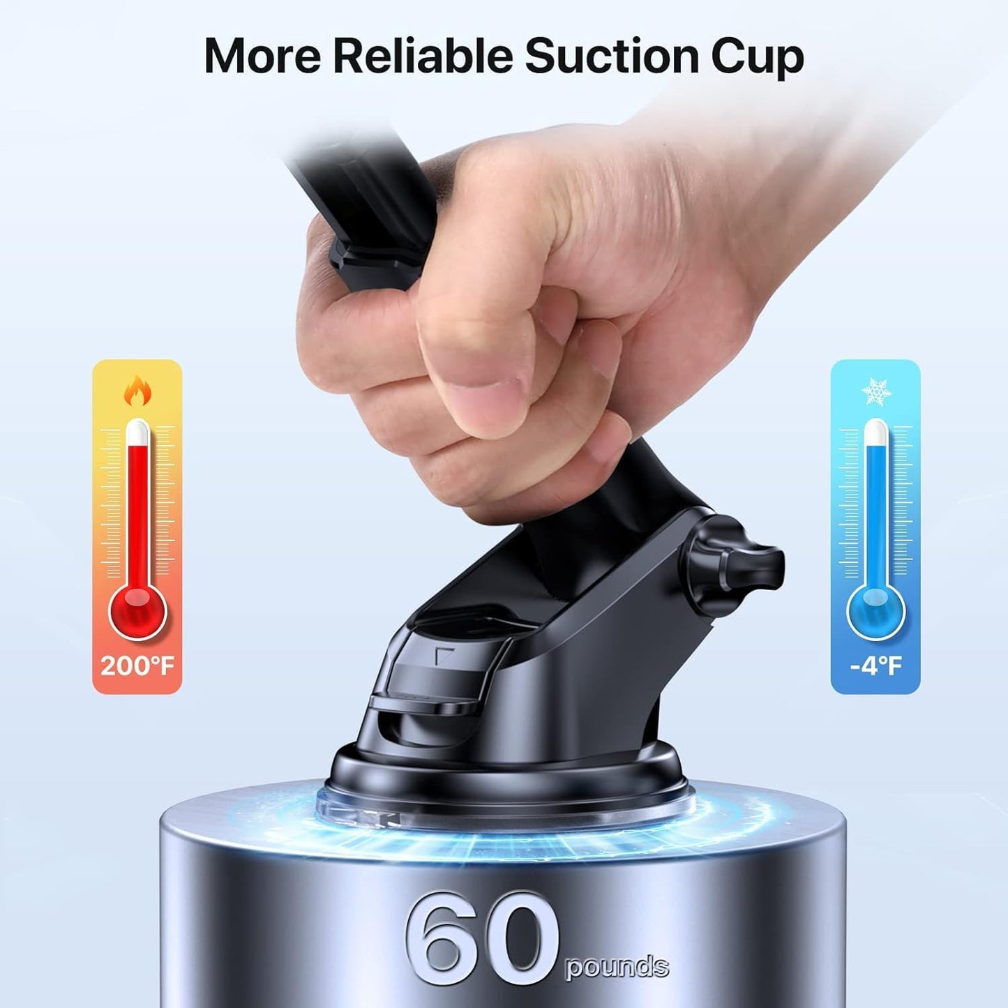 Miracase Universal Black Mobile Phone Holder Car Mount Secure Suction NEW
