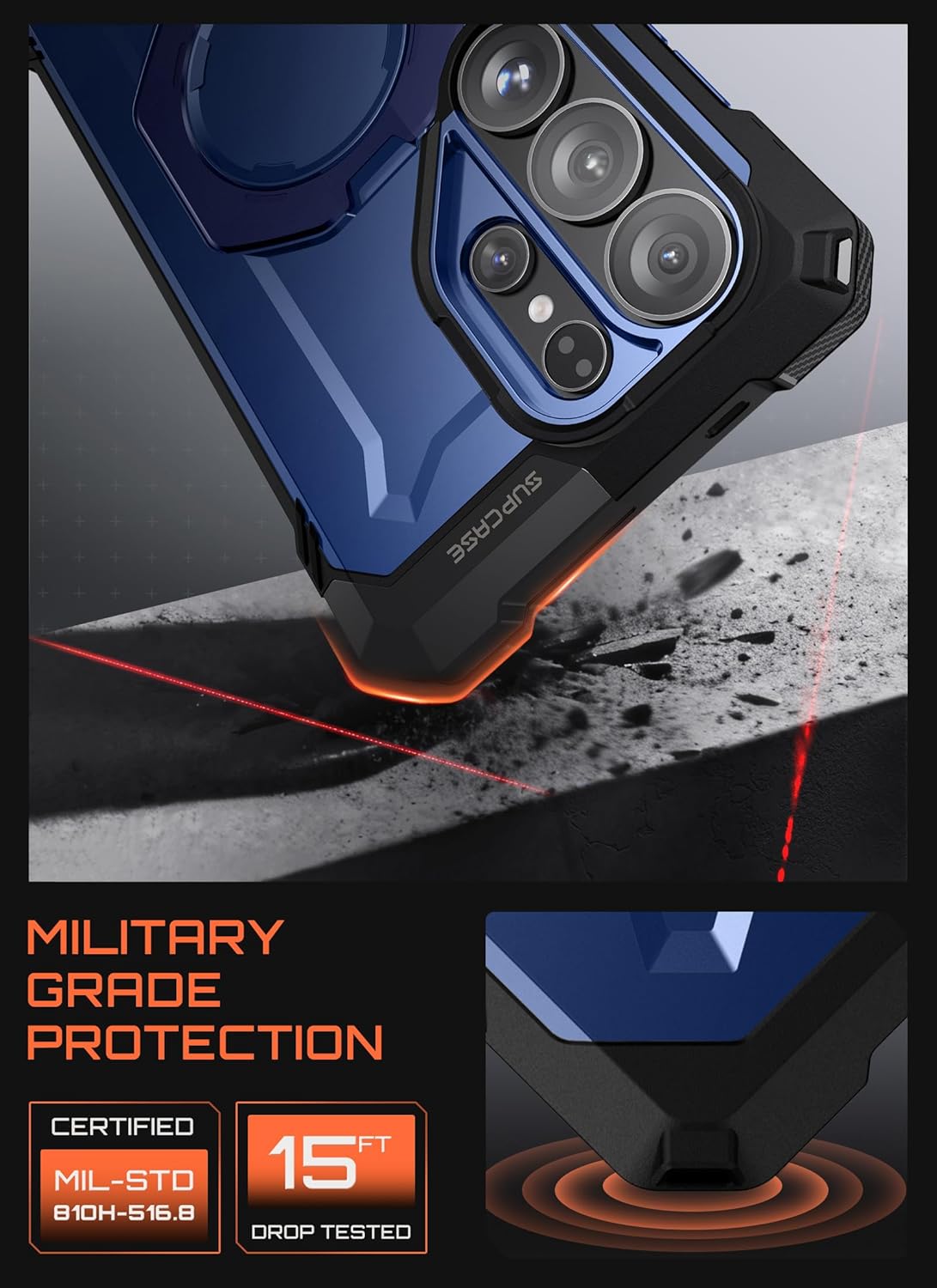SUPCASE Cobalt Kickstand Phone Case for Samsung Galaxy S26 Ultra DEMO