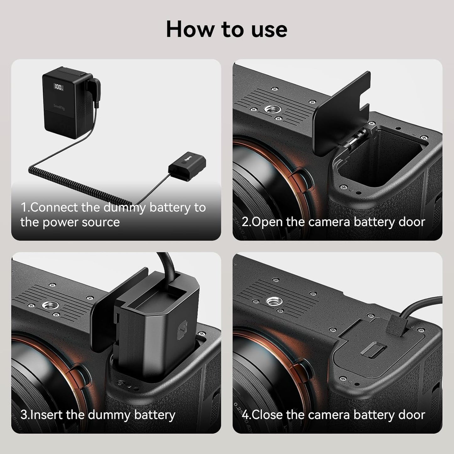 SmallRig D-TAP Dummy Battery for Sony FX3 and FX30 Camera Accessories NEW