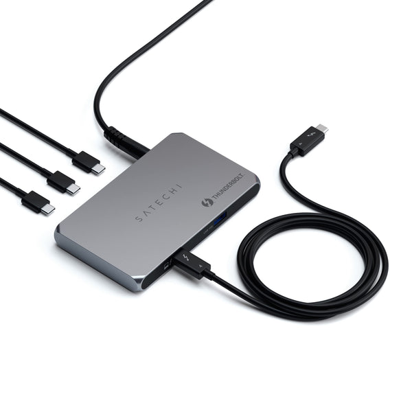 Satechi 5-in-1 Thunderbolt 4 Slim Docking Station 8K Dual 4K Display Space DEMO