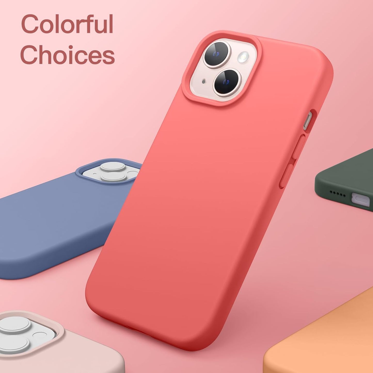 JETech Silicone Phone Case for iPhone 13 6.1-Inch Soft Touch Full-Body NEW