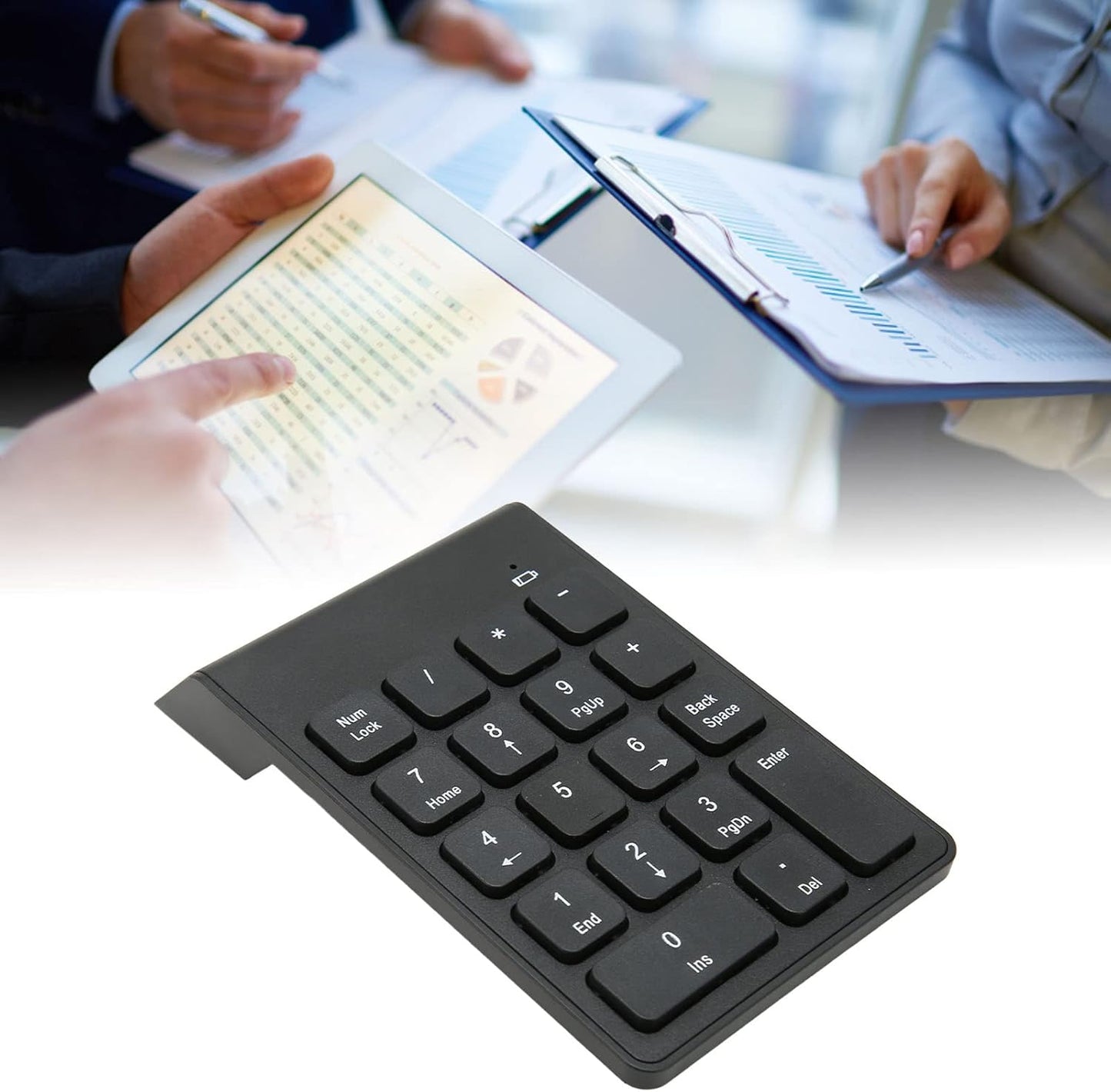Compact 18-Key Wireless Numeric Keypad USB Financial Keyboard for Computers NEW