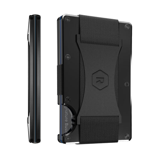 Ridge Aluminium Wallet for 1-12 Cards in Royal Black Size NEW