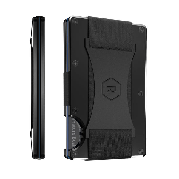 Ridge Aluminium Wallet for 1-12 Cards in Royal Black Size NEW