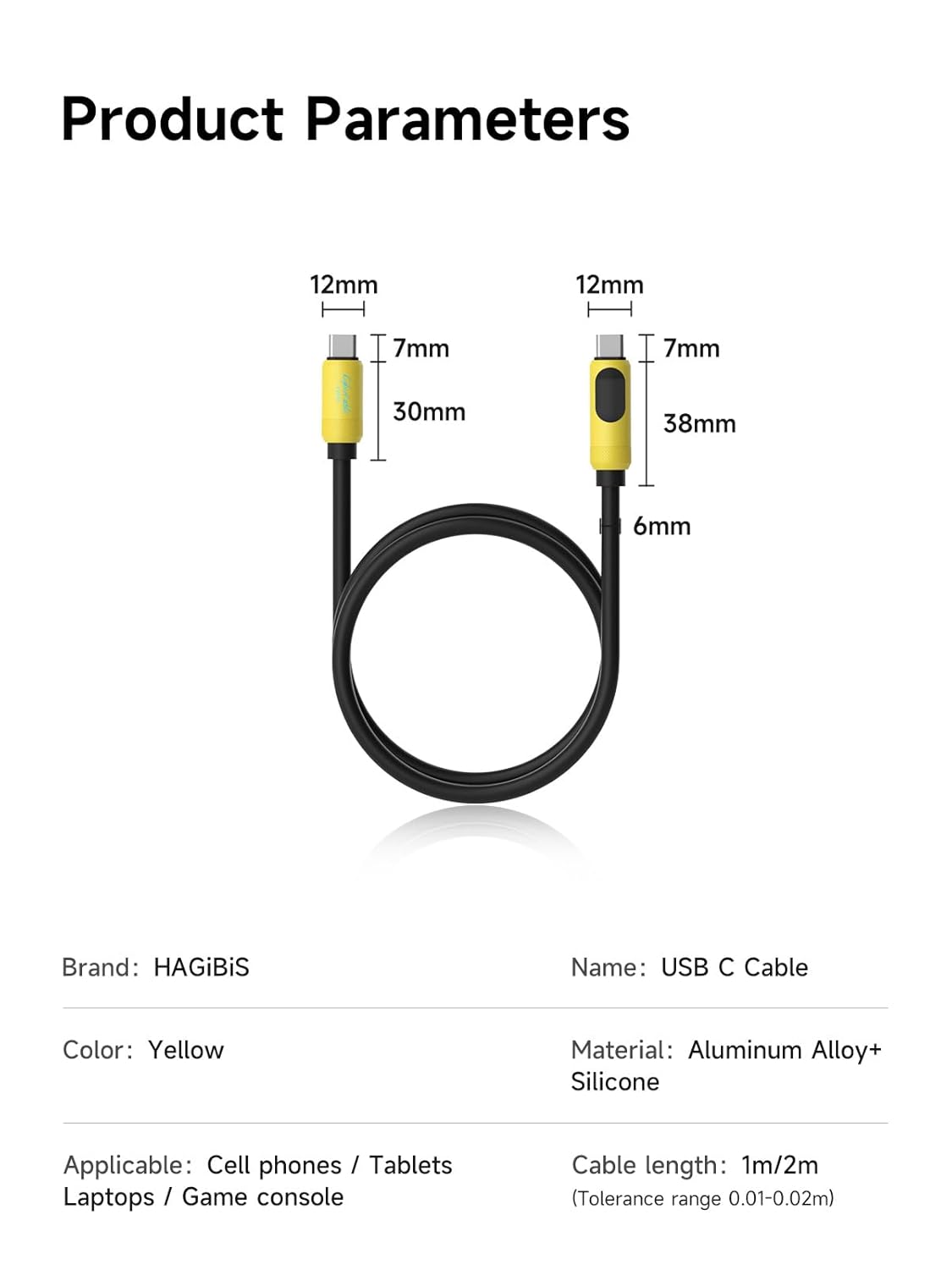 Hagibis USB USB Cables C Cable LED Display Silicone 240W Fast Charging NEW