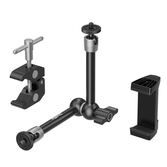 SMALLRIG Adjustable Friction Clamp with 1/4" and 3/8" Thread Holes for DEMO