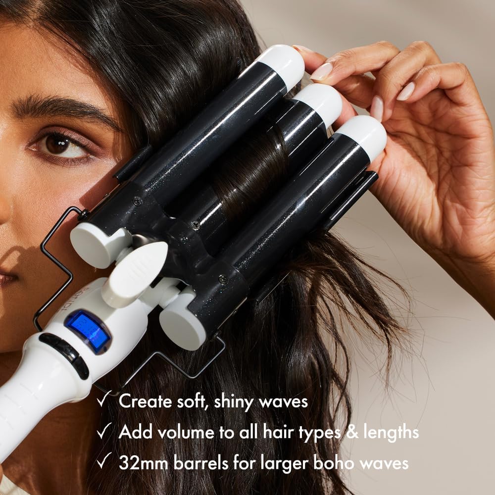 BONDIBOOST 32mm Ceramic Tourmaline Hair Curling Iron Wand - Professional DEMO