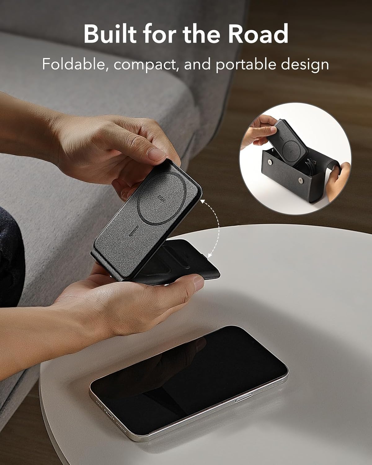 ESR 3-in-1 Induction Chargers Wireless Charging Station with HaloLock DEMO