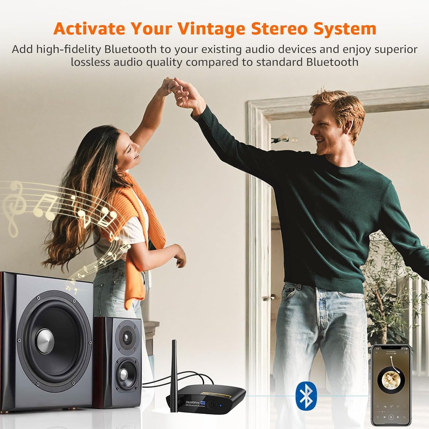 1Mii Bluetooth Amplifiers 5.3 Wireless Audio Adapter for Home Stereo DEMO