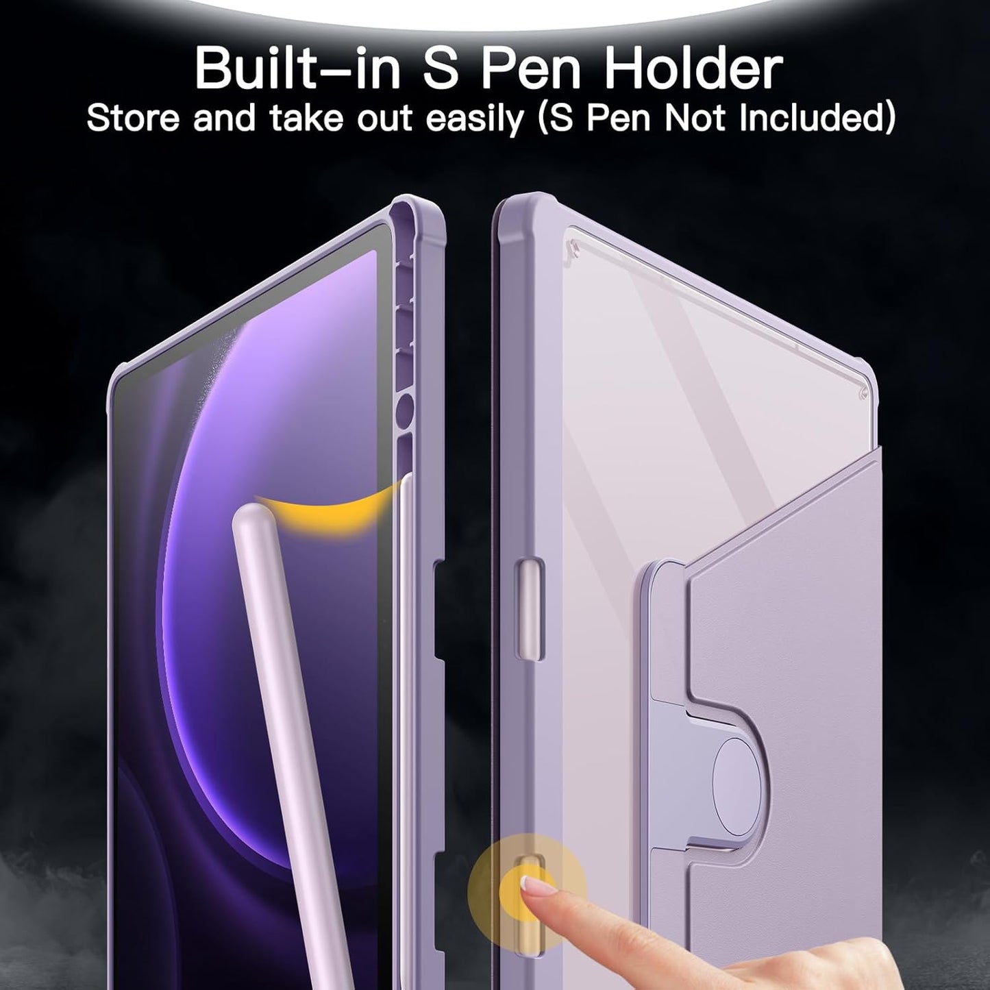 JETech Rotating Tablet Case for Samsung Galaxy Tab S10+ S9 FE+ S9+ DEMO
