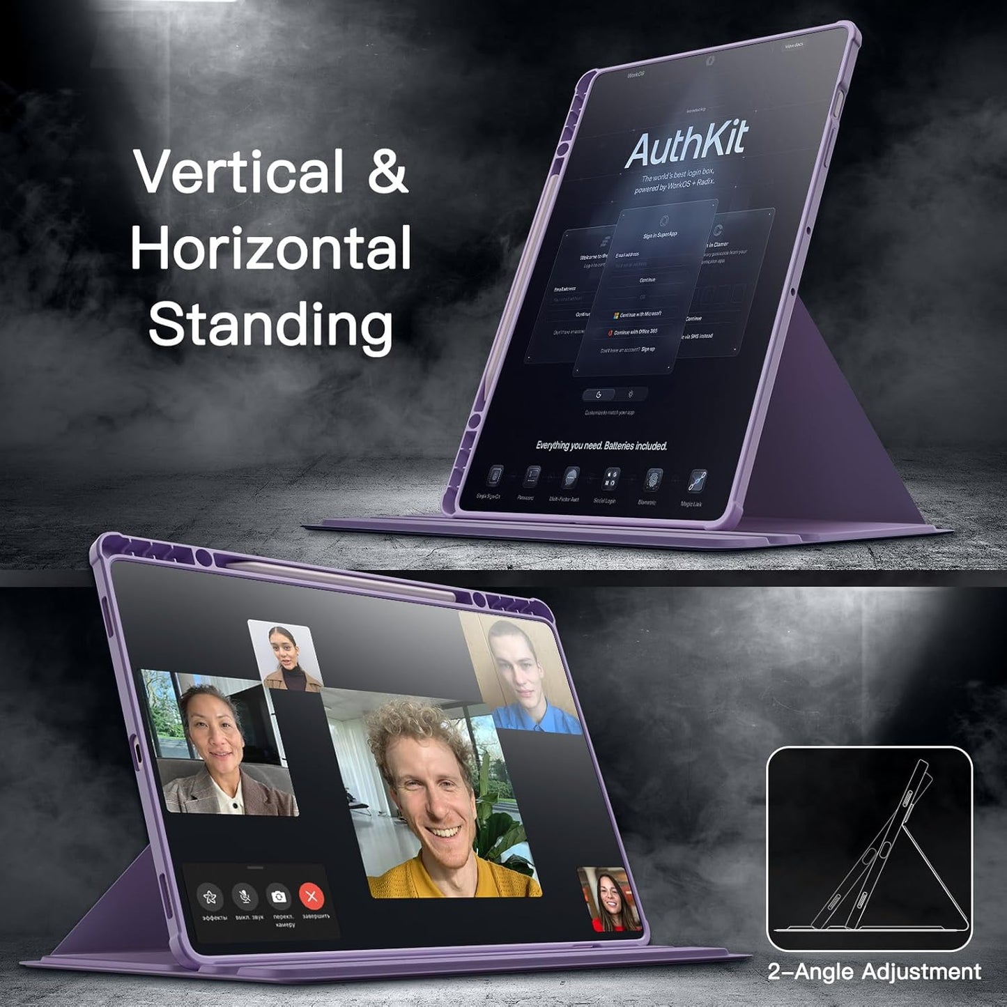 JETech Rotating Tablet Case for Samsung Galaxy Tab S10+ S9 FE+ S9+ DEMO