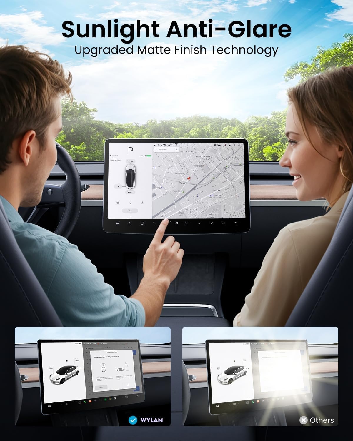 Tempered Glass Protective Covers Screen Protector for Tesla Model Y and 3, NEW