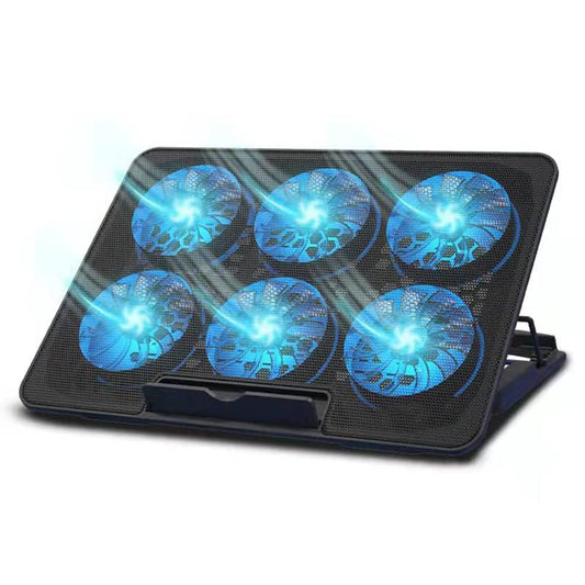 Necomi 14" Portable Laptop Cooler Stand with 6 Quiet Fans Metal Design DEMO