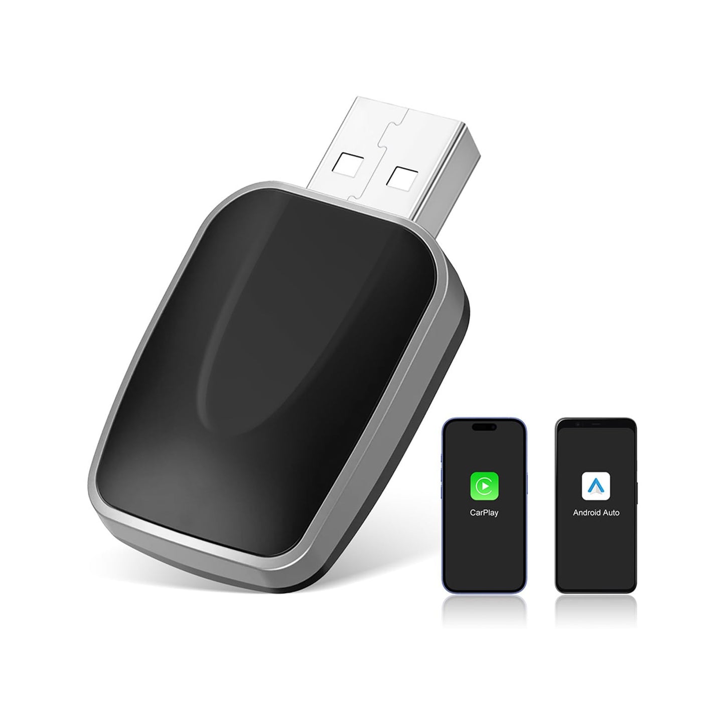 Wireless CarPlay & Android Auto Adapter Plug and Play Input Device Black DEMO