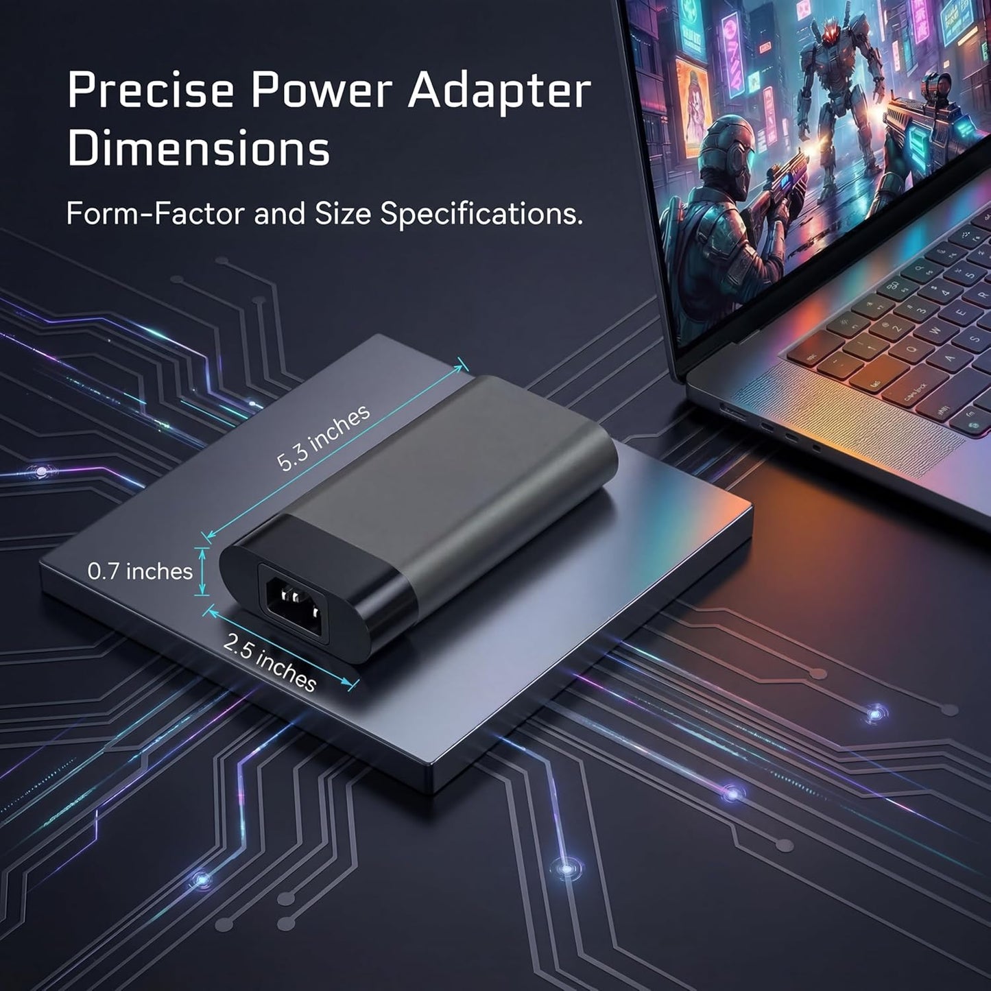 230W AC Laptop Charger for HP OMEN, Transcend, and Victus Laptops Black DEMO