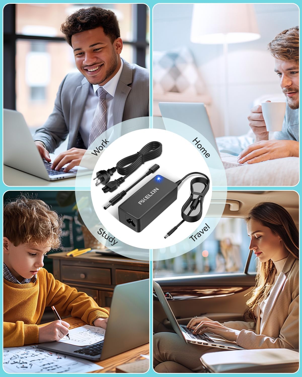 65W Black Laptop Charger for Dell Inspiron Series Notebooks - Universal DEMO