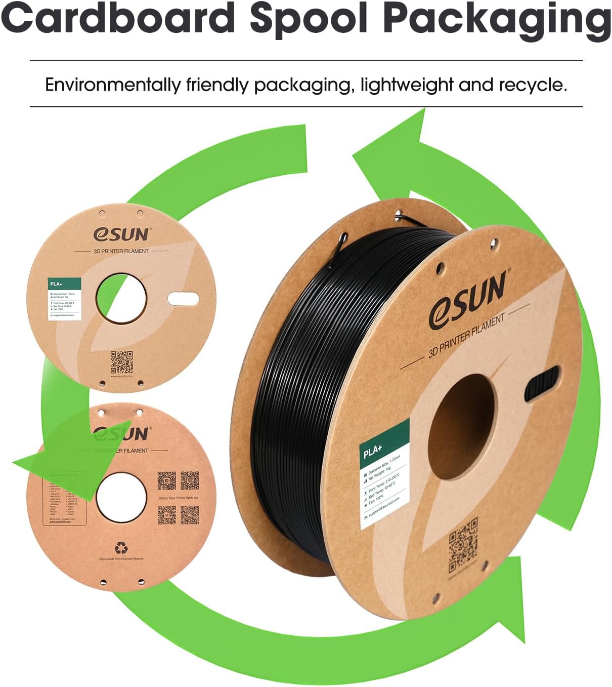 eSUN 3D Printing PLA PRO Plus Filament Spool, 1.75mm, 1KG, Gold, for NEW
