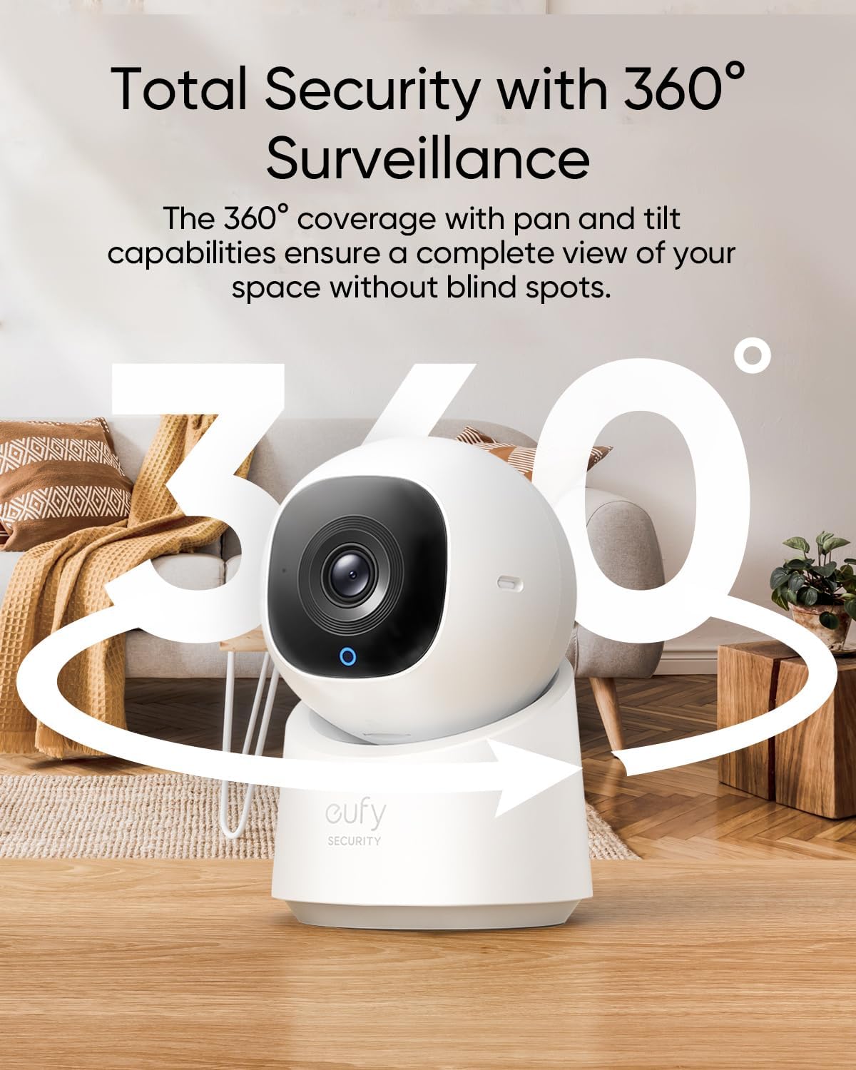 eufy Security Indoor Cam C210 White Bullet Camera for Home Monitoring DEMO