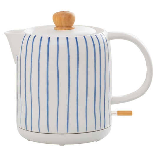 LONGSEED 1L Electric Kettle, Ceramic White, Boils Water Quickly, Stylish NEW