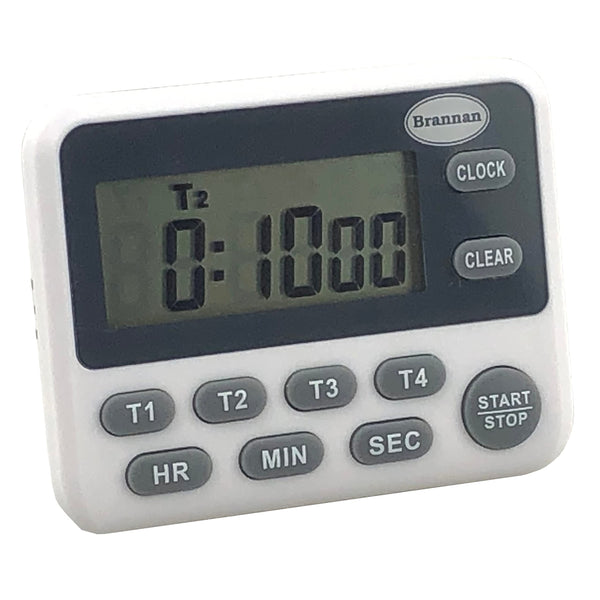 Brannan Digital Kitchen Timer White and Grey Countdown for Cooking Baking NEW