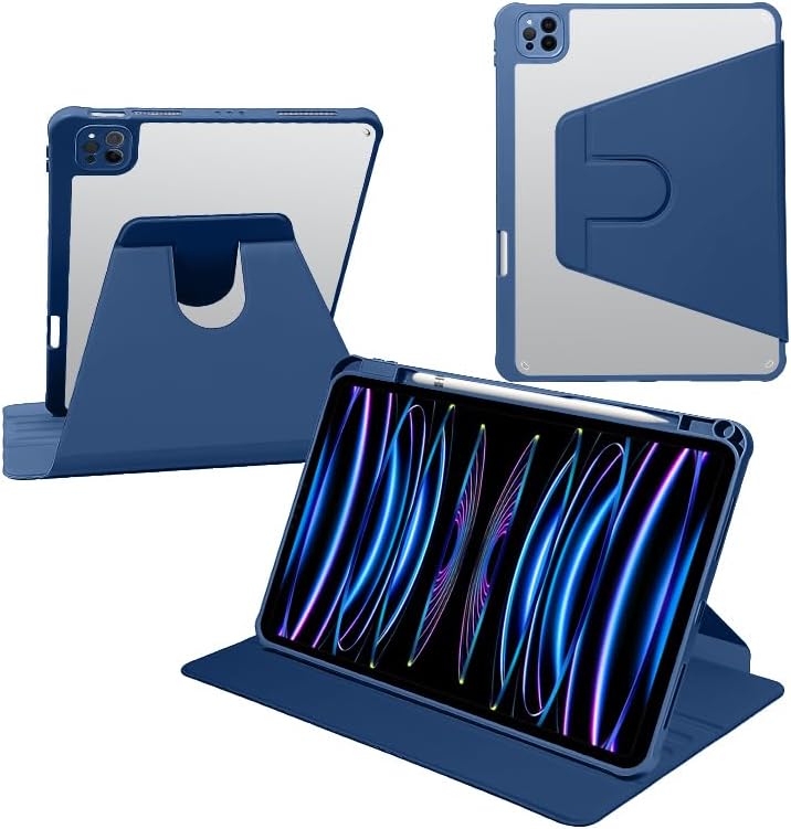 Soft TPU Tablet Case with Pencil Holder for iPad Pro 11 / 11" Navy Blue DEMO