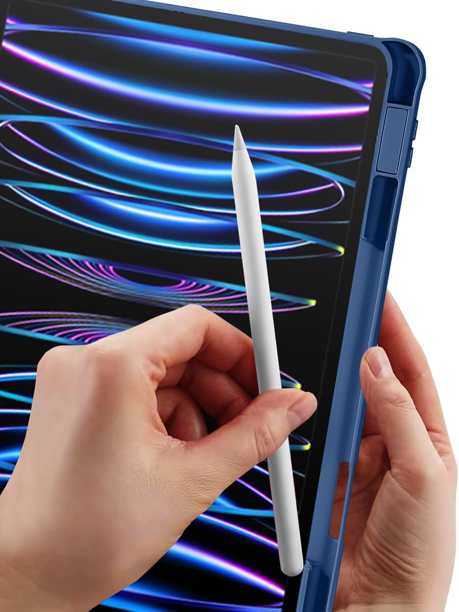 Soft TPU Tablet Case with Pencil Holder for iPad Pro 11 / 11" Navy Blue DEMO