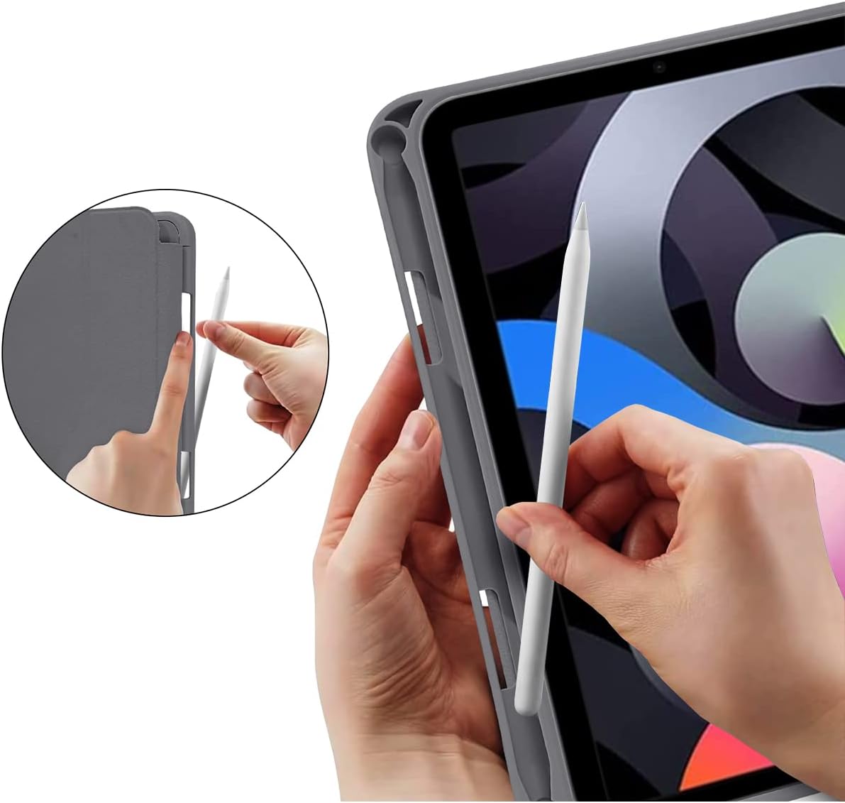 Soft TPU Slim Stand Magnetic Tablet Case for New iPad 10.9 (2022) in Grey DEMO