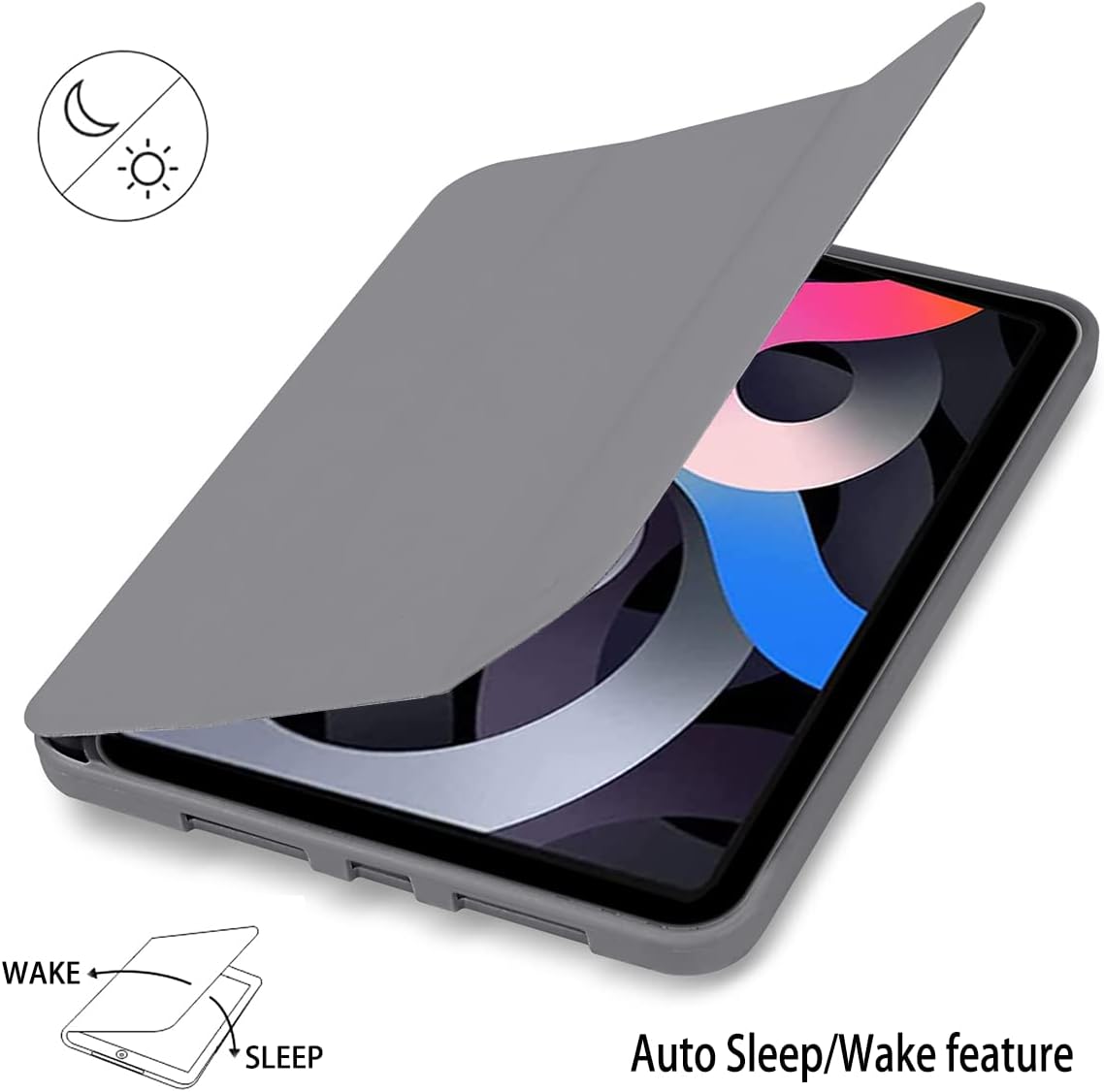 Soft TPU Slim Stand Magnetic Tablet Case for New iPad 10.9 (2022) in Grey DEMO