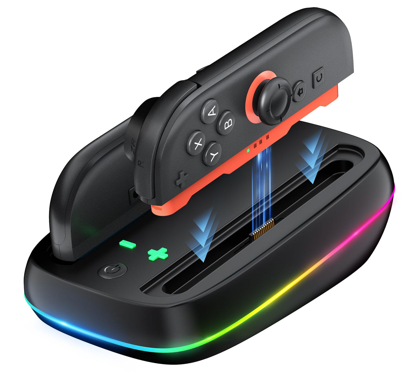 Nintendo Switch Joy-Con Charging Dock Station for 2 Black Controllers Size NEW