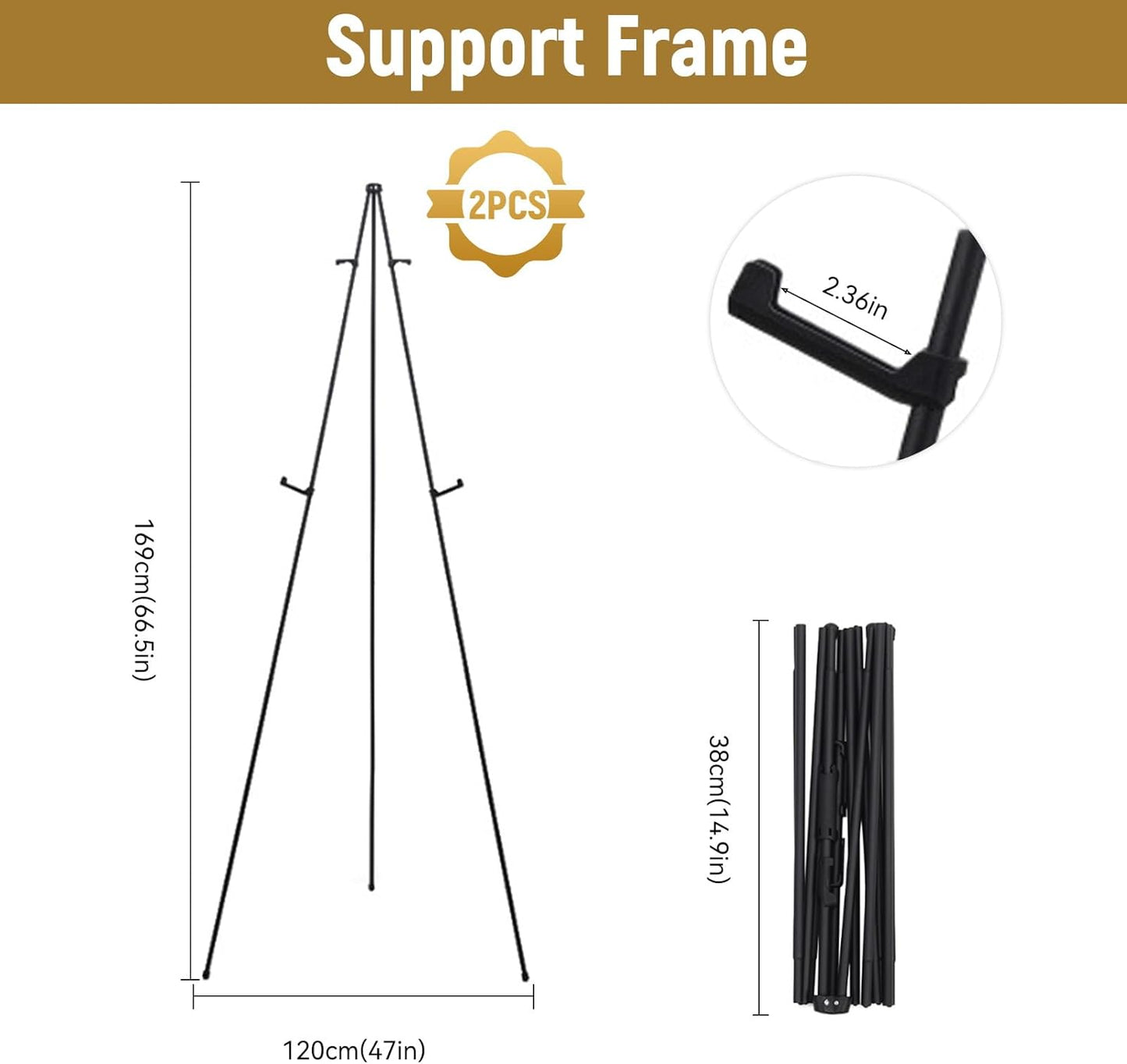 Adjustable Metal Easels Easel Stand 66" for Wedding Sign Poster Display NEW