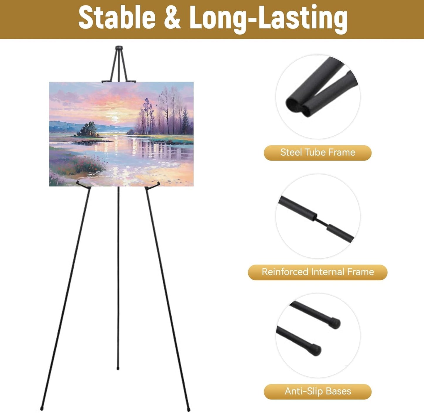Adjustable Metal Easels Easel Stand 66" for Wedding Sign Poster Display NEW