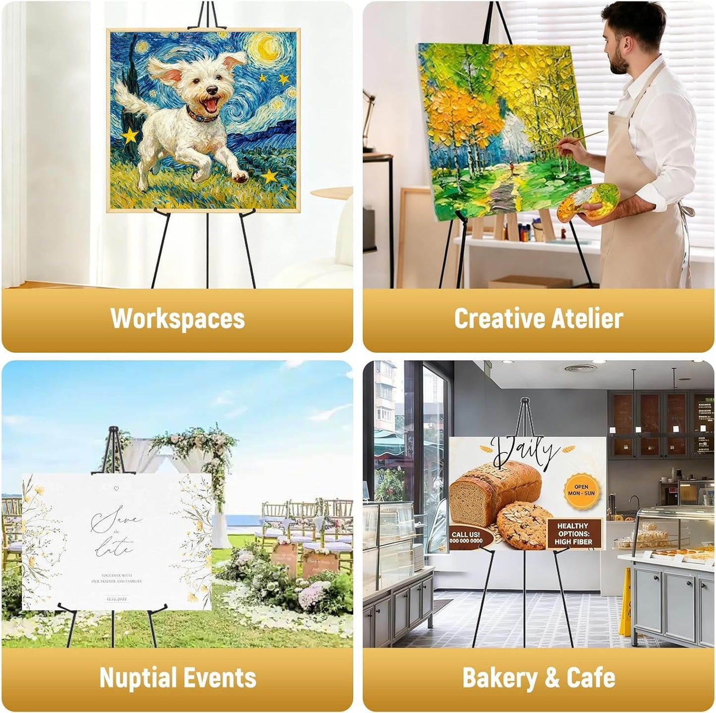 Adjustable Metal Easels Easel Stand 66" for Wedding Sign Poster Display NEW