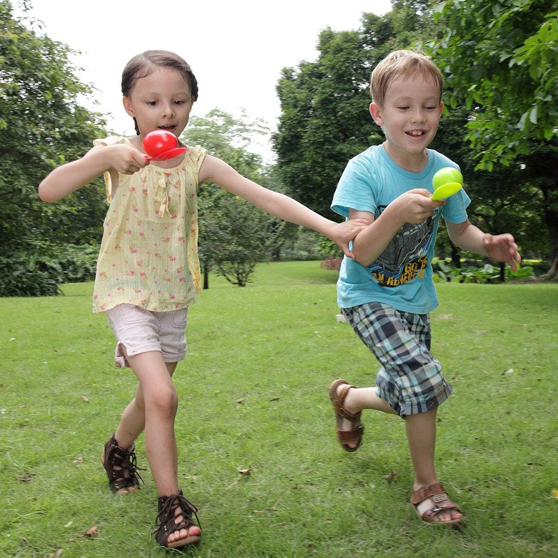 BOHS Multicolor Egg Spoon Race Game Kids Outdoor Party Activity NEW