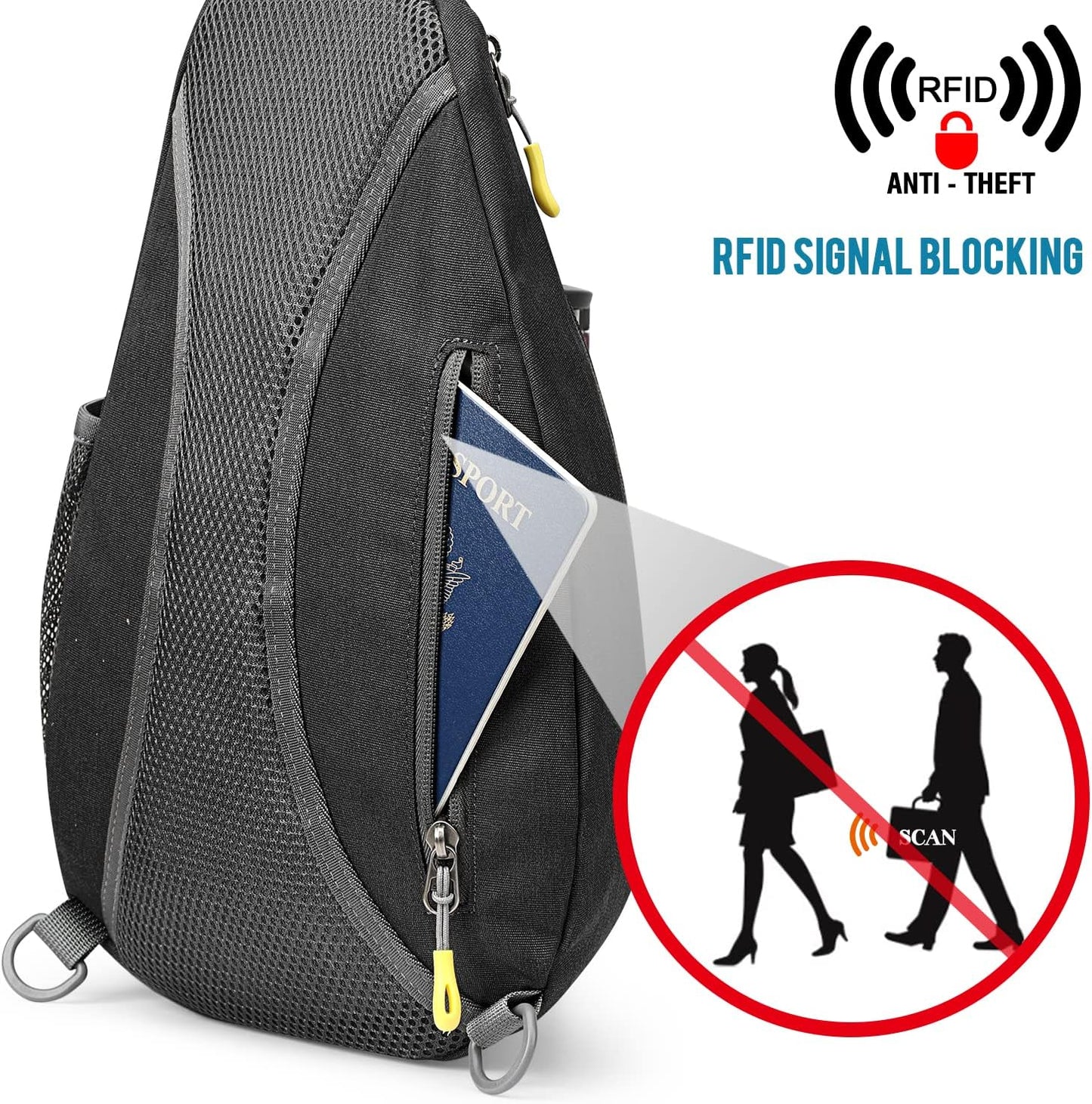 G4Free Casual Hiking Daypacks Sling Backpack Crossbody Chest Shoulder DEMO