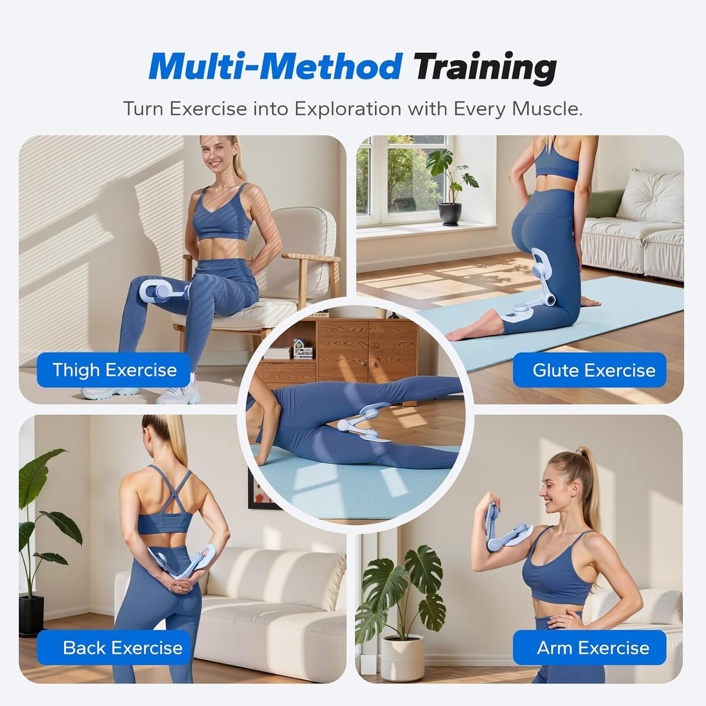 Merach Pelvic Floor Muscle Trainer & Thigh Strengthener, Blue Device DEMO