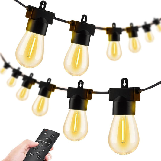 30m Dimmable Outdoor String Lights - Black Patio Lighting for Backyard, DEMO