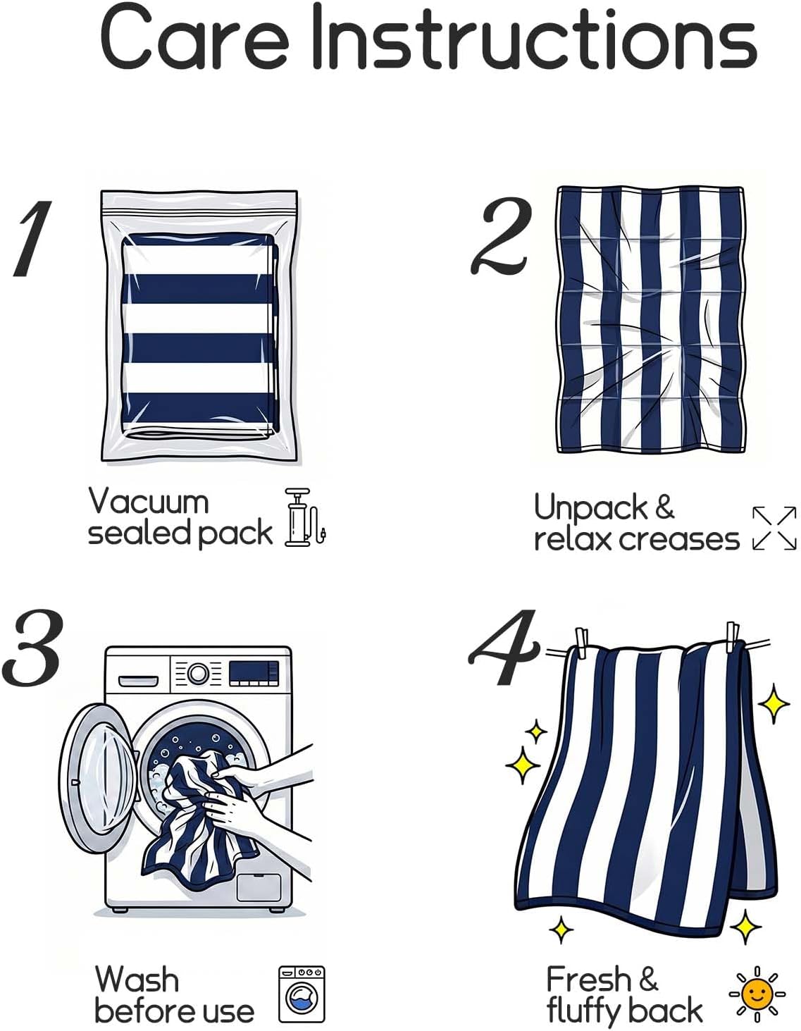 Ouxiaobai Oversized Beach Towel Soft Velour Striped Yellow Size 90 x 180cm NEW