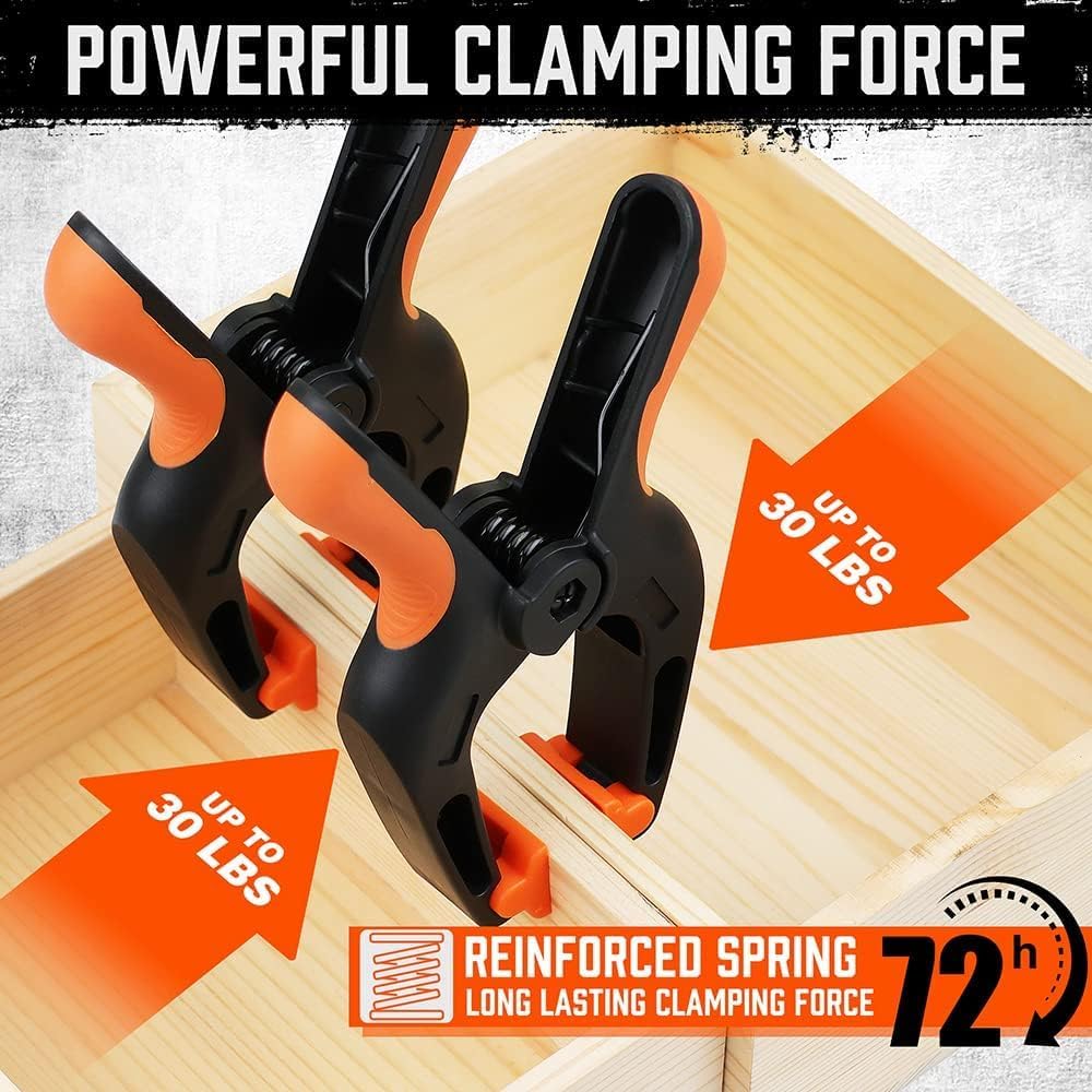 HORUSDY Heavy Home Improvement Duty 7-Inch Large Plastic Clamps for DEMO