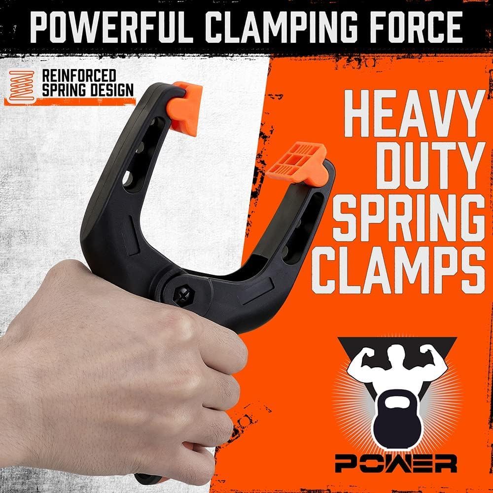 HORUSDY Heavy Home Improvement Duty 7-Inch Large Plastic Clamps for DEMO