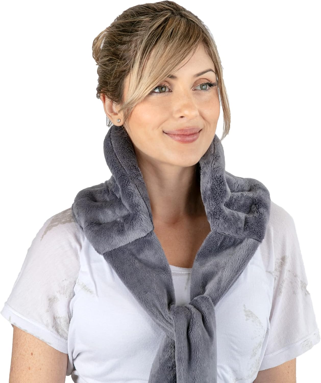 Purple Moon Collection Microwavable Heat Pad Gray Plush Polyester Medium DEMO