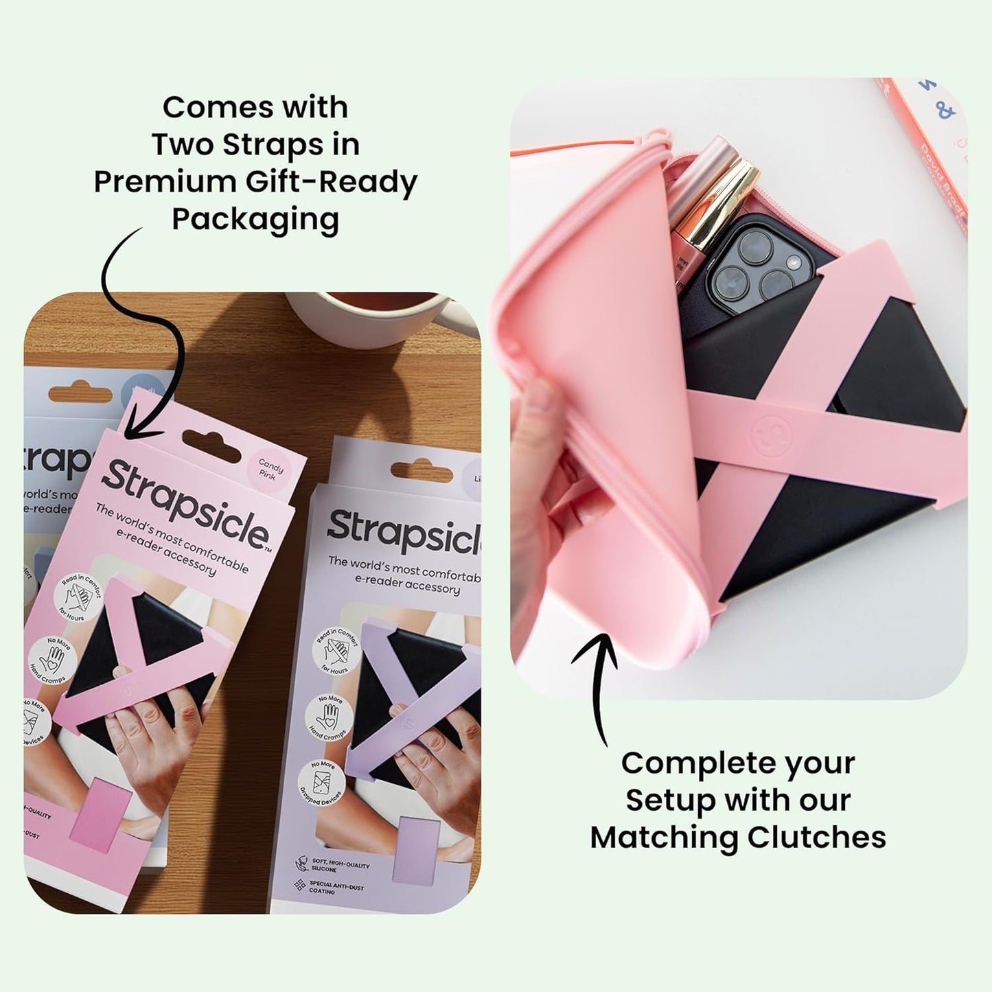 Strapsicle Silicone Tech Accessories Hand Strap for Kindle Paperwhite Large DEMO