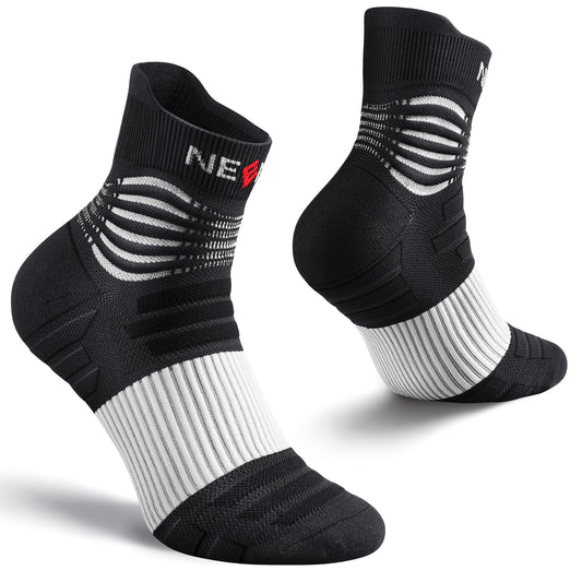 NEENCA Compression Socks for Circulation & Ankle Support Black White Size M NEW