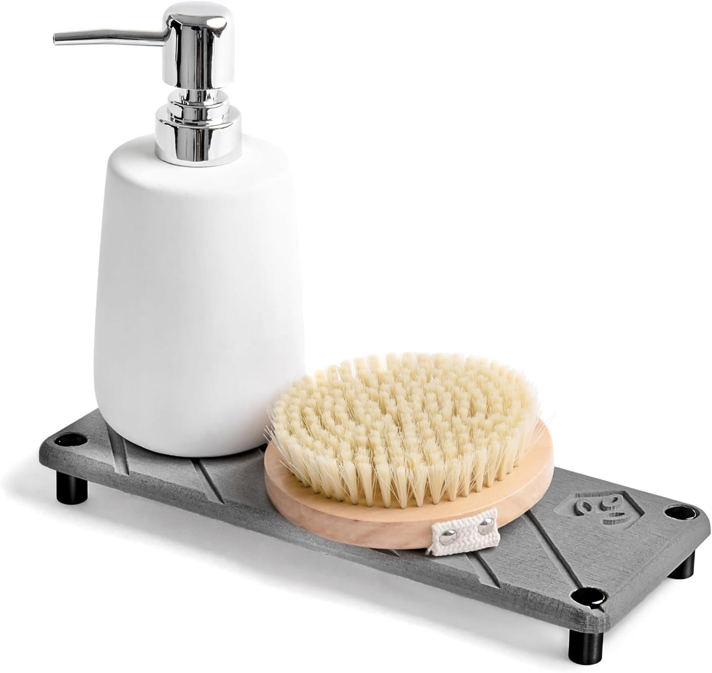 Natureva Flow - Graphite Diatomite Sink Caddy Drying Tray Kitchen Storage NEW
