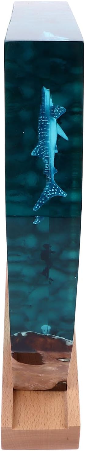 Multicoloured Resin Whale Diver Decorative Night Light Lamp for Home Decor DEMO