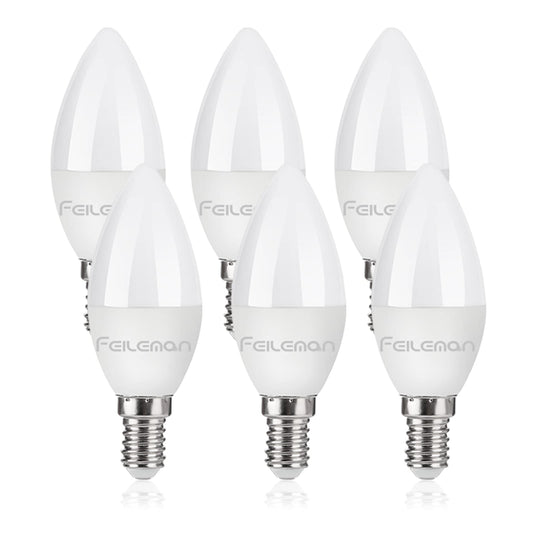 FEILEMAN E14 LED Light Bulbs 8W Super Bright Warm White 3000K for Home DEMO