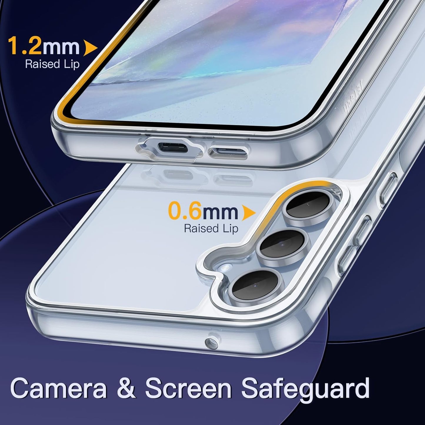 JETech 3-in-1 Phone Cases Case for Samsung Galaxy A55 5G with 2-Pack Screen NEW