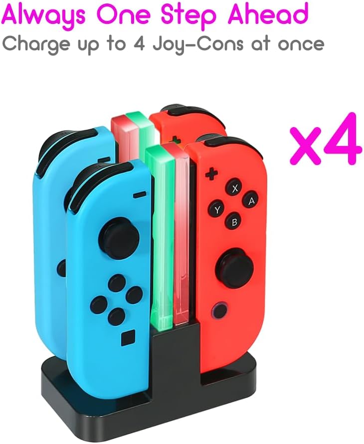 INNVO 4-in-1 Gaming Accessories Charging Dock for Nintendo Switch Joy-Con DEMO